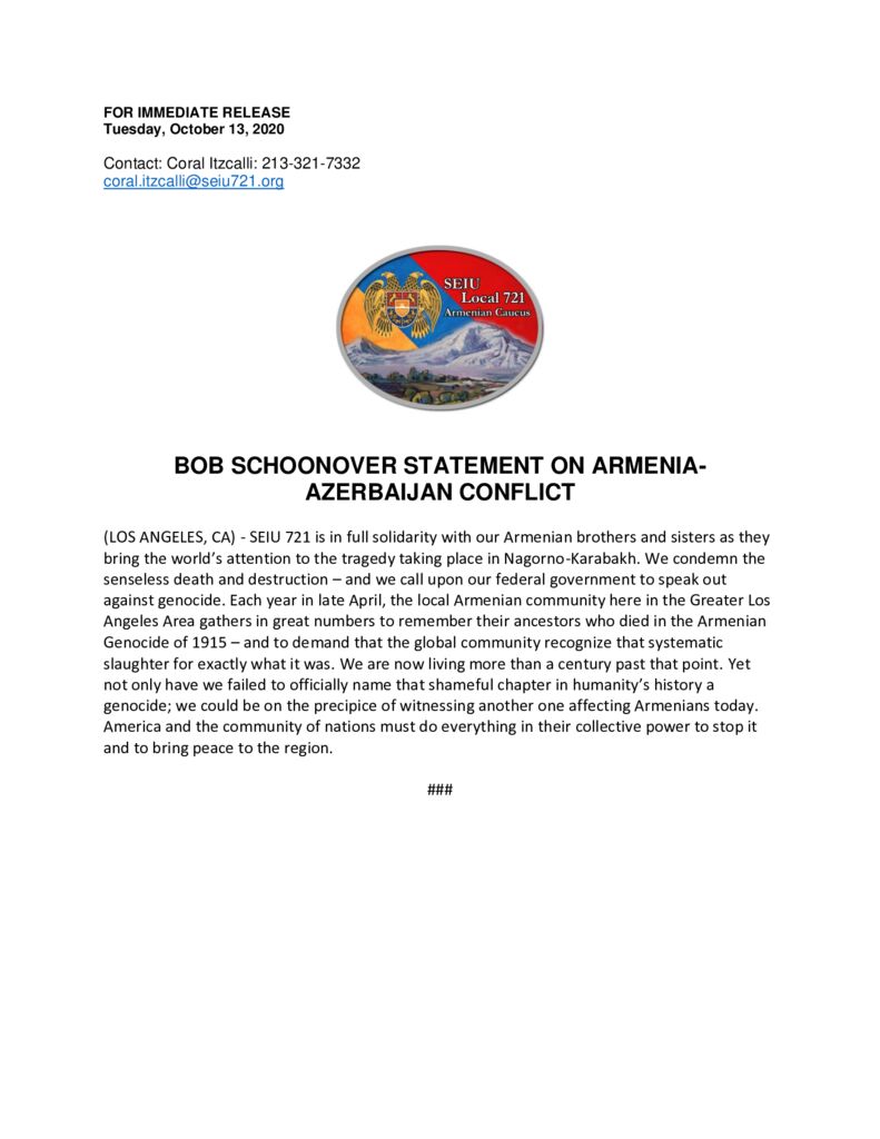 Press Release For Wed Oct Bob Schoonover Statements On