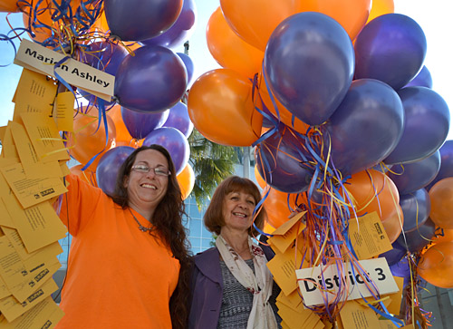 SEIU and LIUNA balloon bouquet