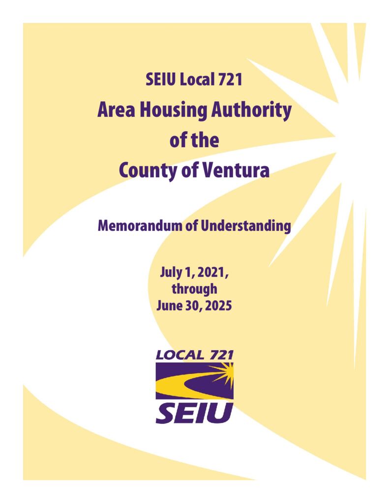 Area Housing Authority of the County of Ventura SEIU Local 721